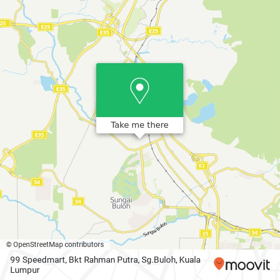 Peta 99 Speedmart, Bkt Rahman Putra, Sg.Buloh