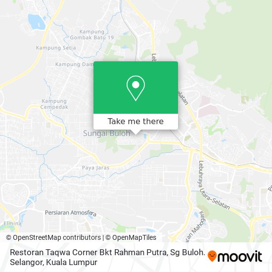 Peta Restoran Taqwa Corner Bkt Rahman Putra, Sg Buloh. Selangor