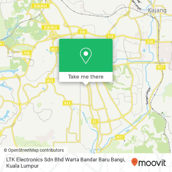 LTK Electronics Sdn Bhd Warta Bandar Baru Bangi map