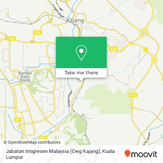Peta Jabatan Imigresen Malaysia (Cwg Kajang)