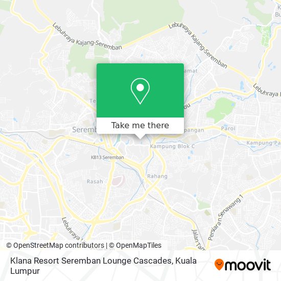 Klana Resort Seremban Lounge Cascades map