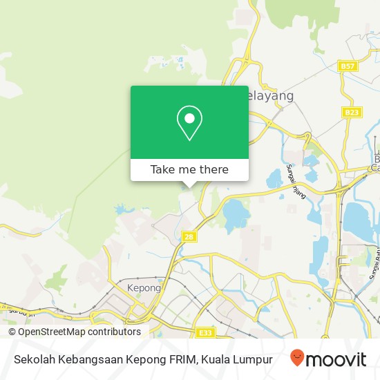 Sekolah Kebangsaan Kepong FRIM map