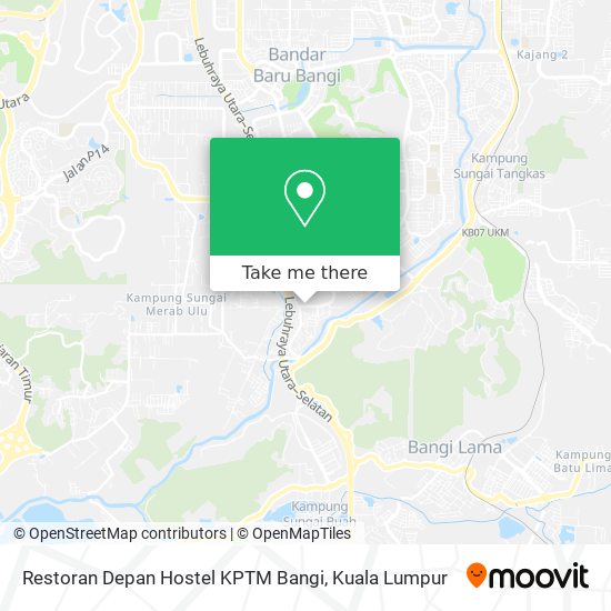 Restoran Depan Hostel KPTM Bangi map