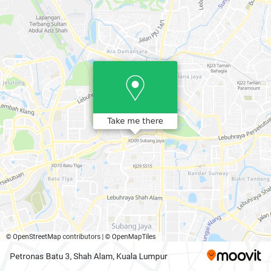 Petronas Batu 3, Shah Alam map