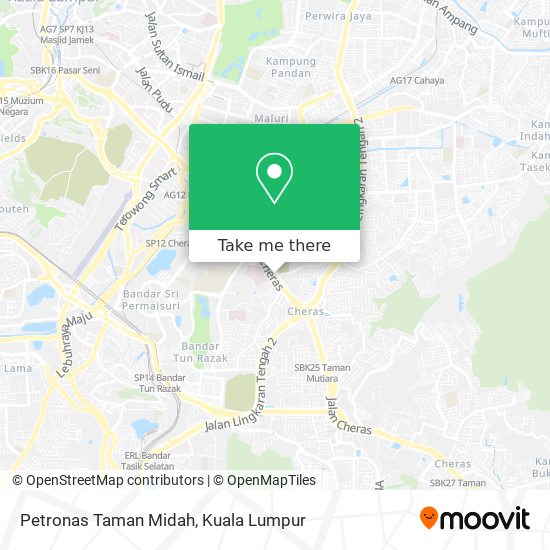 Petronas Taman Midah map