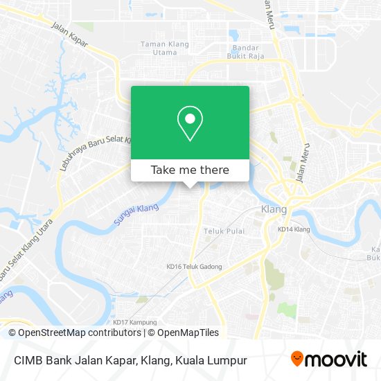 Peta CIMB Bank Jalan Kapar, Klang