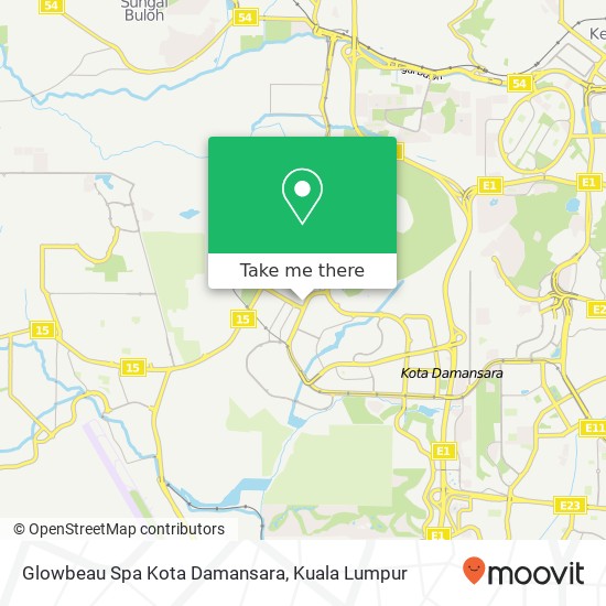 Peta Glowbeau Spa Kota Damansara