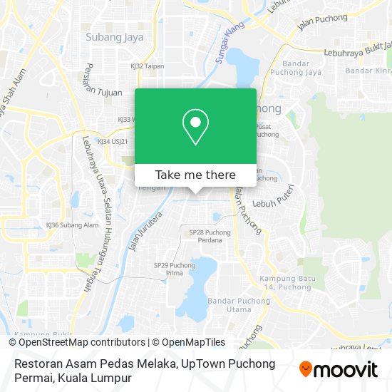 Restoran Asam Pedas Melaka, UpTown Puchong Permai map
