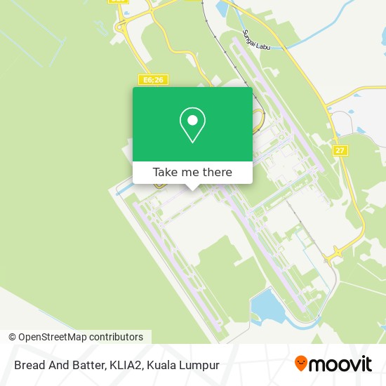 Bread And Batter, KLIA2 map