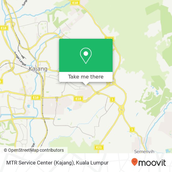 Peta MTR Service Center (Kajang)