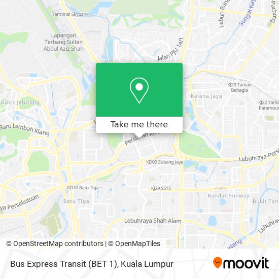 Bus Express Transit (BET 1) map