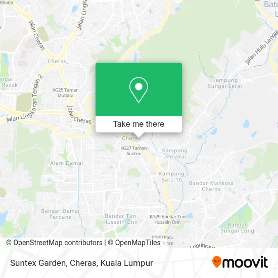 Suntex Garden, Cheras map