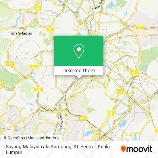 Sayang Malaysia ala Kampung, KL Sentral map