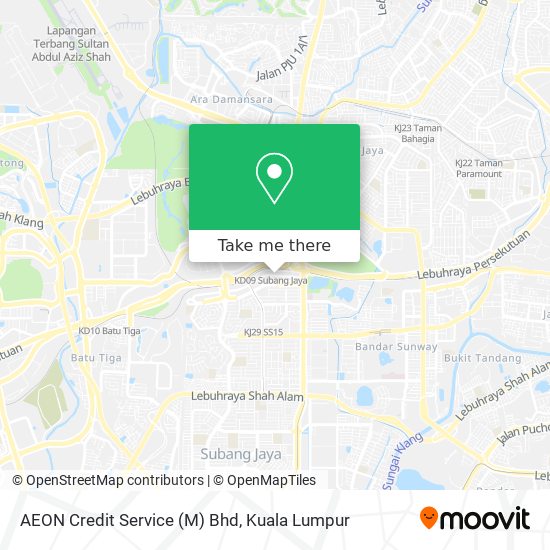Peta AEON Credit Service (M) Bhd