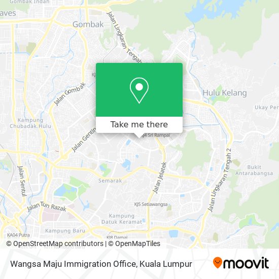 Wangsa Maju Immigration Office map