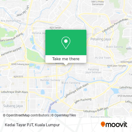 Kedai Tayar PJT map