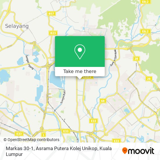 Markas 30-1, Asrama Putera Kolej Unikop map