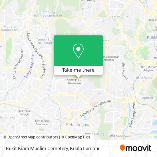 Bukit Kiara Muslim Cemetery map
