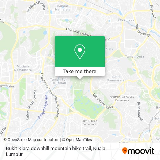 Peta Bukit Kiara downhill mountain bike trail