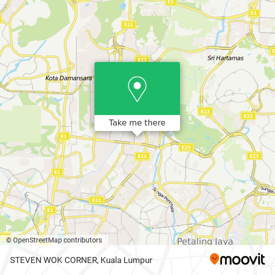 STEVEN WOK CORNER map