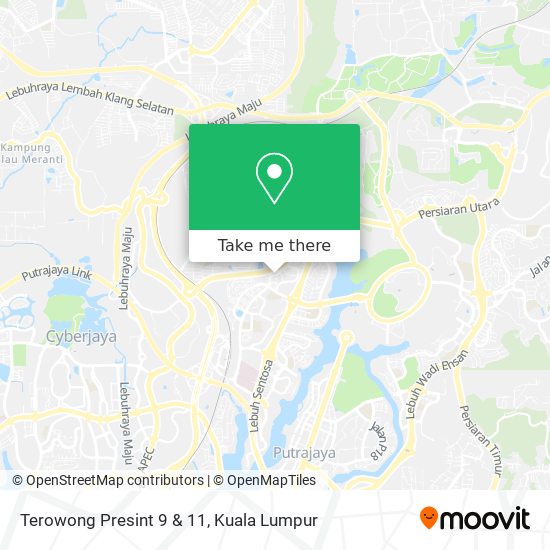 Terowong Presint 9 & 11 map