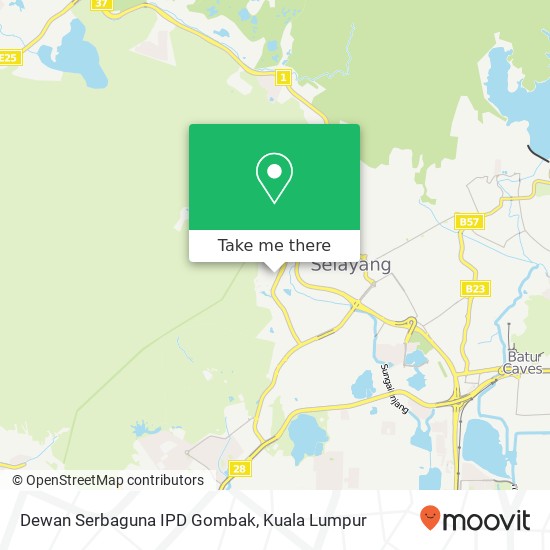 Dewan Serbaguna IPD Gombak map