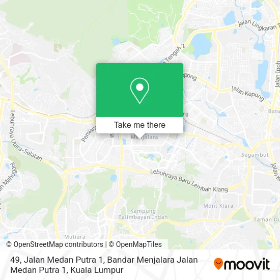 Peta 49, Jalan Medan Putra 1, Bandar Menjalara Jalan Medan Putra 1