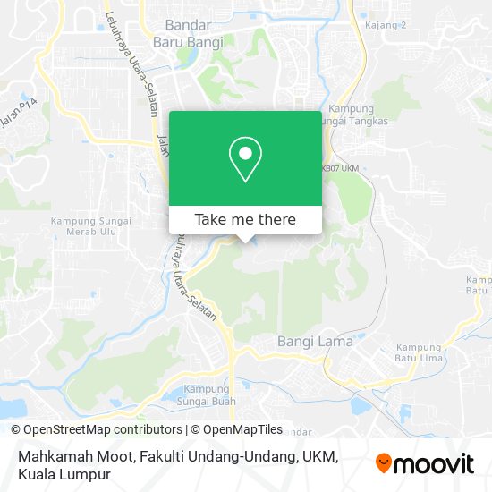 Mahkamah Moot, Fakulti Undang-Undang, UKM map