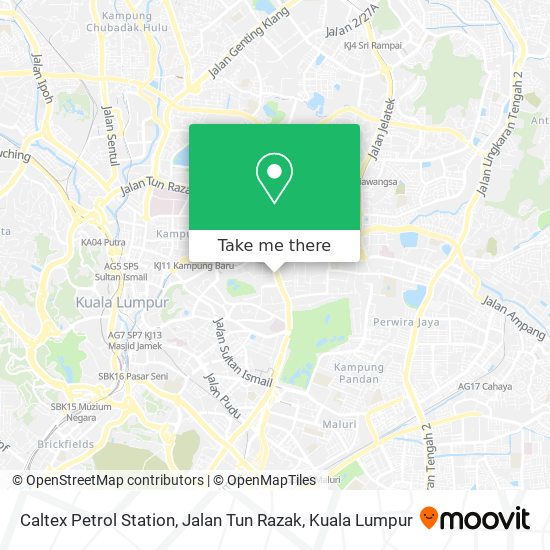 Caltex Petrol Station, Jalan Tun Razak map