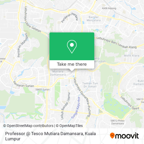 Professor @ Tesco Mutiara Damansara map