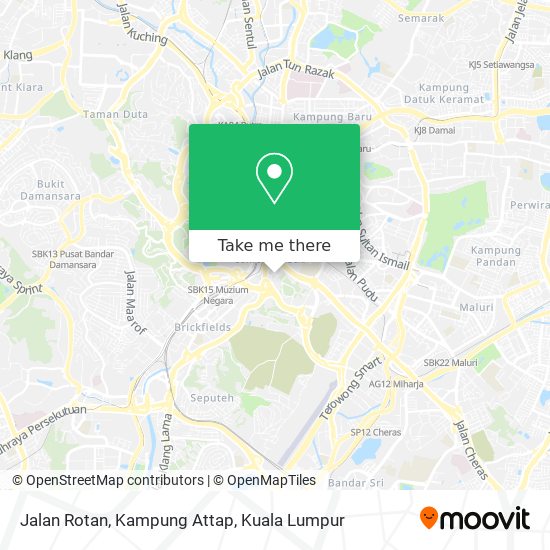 Jalan Rotan, Kampung Attap map