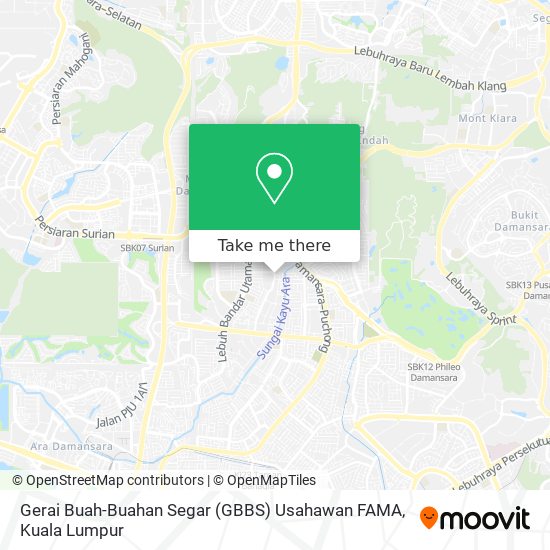 Gerai Buah-Buahan Segar (GBBS) Usahawan FAMA map