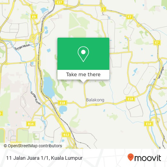 11 Jalan Juara 1/1 map