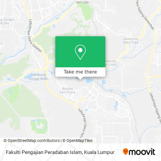 Peta Fakulti Pengajian Peradaban Islam