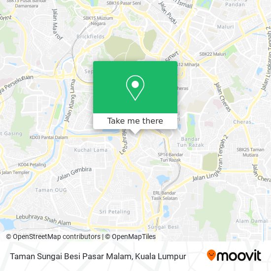 Taman Sungai Besi Pasar Malam map