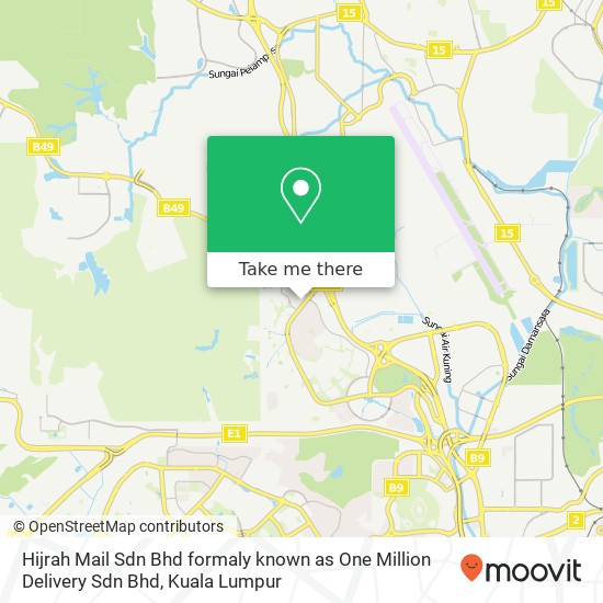Hijrah Mail Sdn Bhd formaly known as One Million Delivery Sdn Bhd map