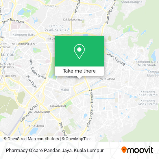 Pharmacy O'care Pandan Jaya map