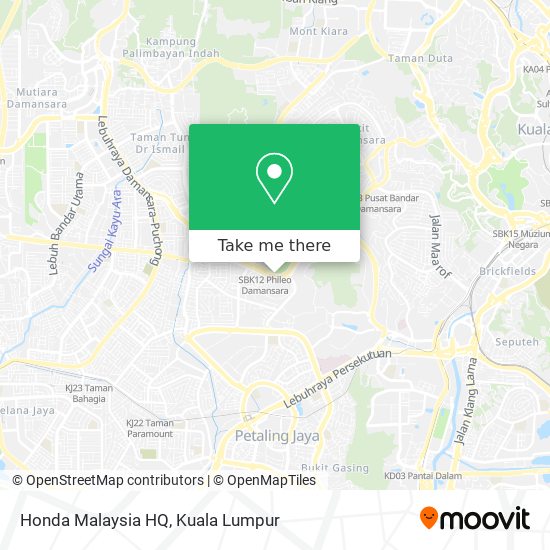 Honda Malaysia HQ map