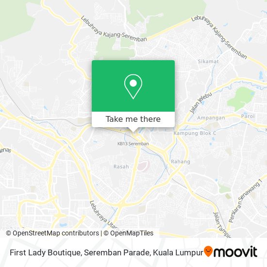 First Lady Boutique, Seremban Parade map