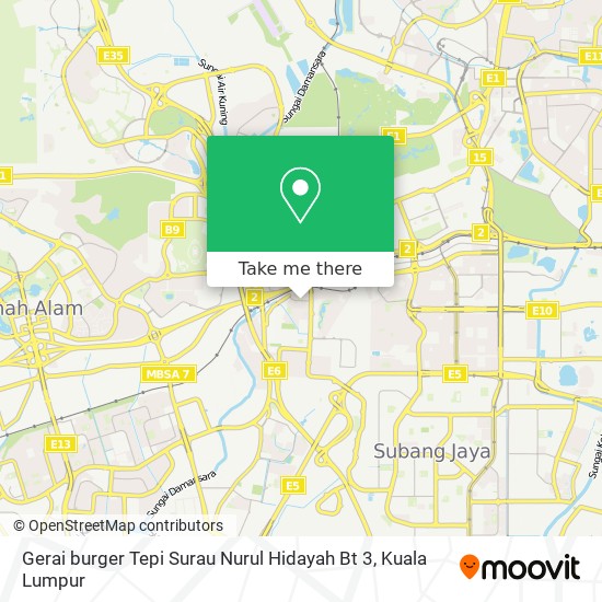 Gerai burger Tepi Surau Nurul Hidayah Bt 3 map