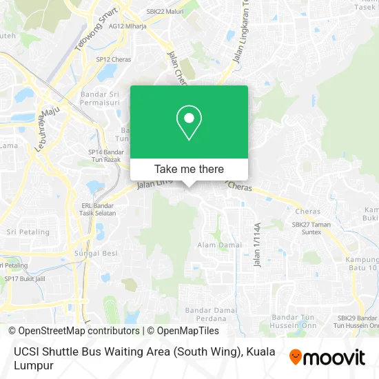 UCSI Shuttle Bus Waiting Area (South Wing) map
