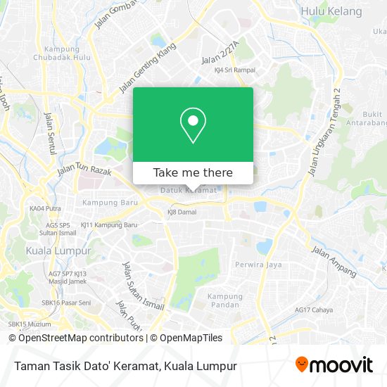 Peta Taman Tasik Dato' Keramat