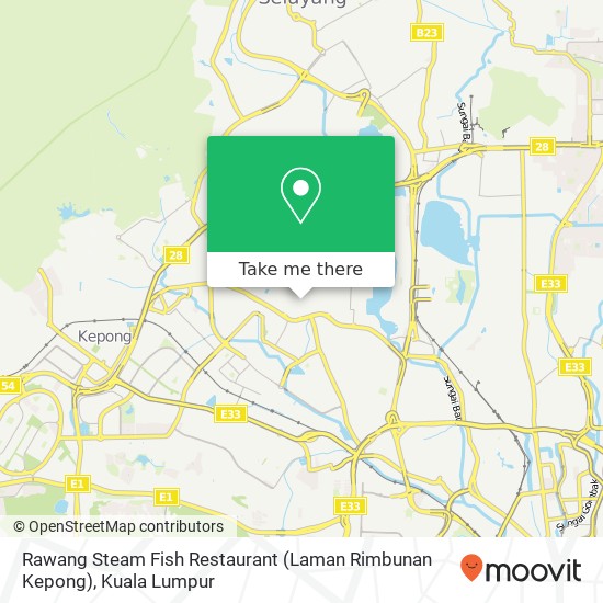 Peta Rawang Steam Fish Restaurant (Laman Rimbunan Kepong)