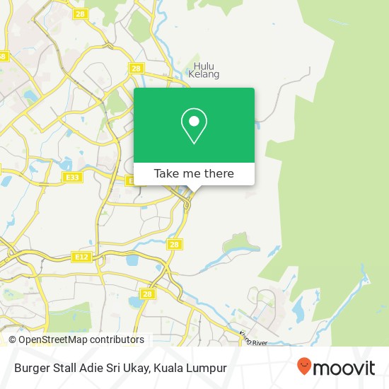 Peta Burger Stall Adie Sri Ukay