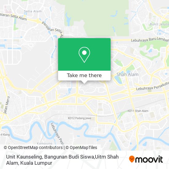 Unit Kaunseling,  Bangunan Budi Siswa,Uitm Shah Alam map