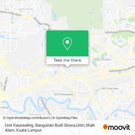 Peta Unit Kaunseling,  Bangunan Budi Siswa,Uitm Shah Alam