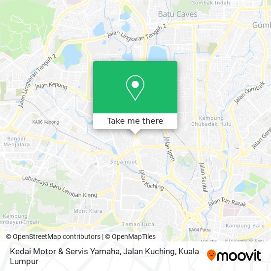 Cara Ke Kedai Motor Servis Yamaha Jalan Kuching Di Kuala Lumpur Menggunakan Bis Mrt Lrt Monorail Atau Kereta Moovit