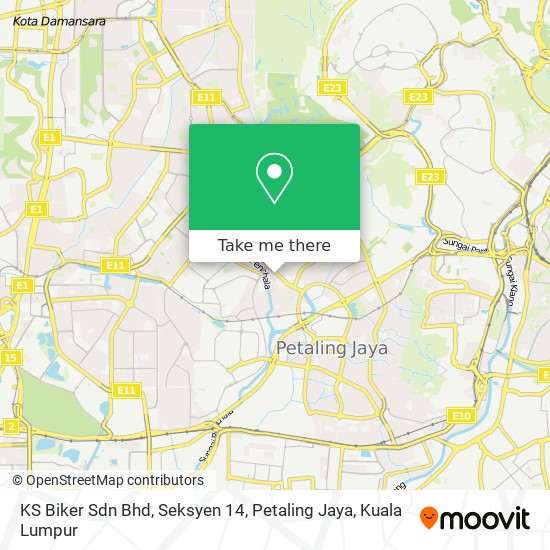 KS Biker Sdn Bhd, Seksyen 14, Petaling Jaya map