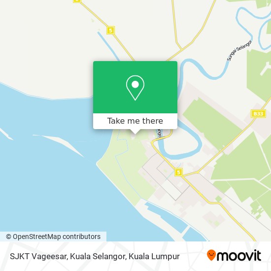 Peta SJKT Vageesar, Kuala Selangor