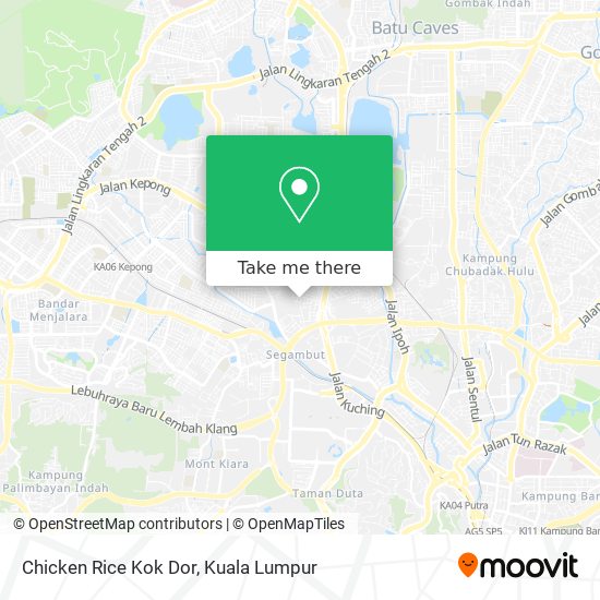 Chicken Rice Kok Dor map